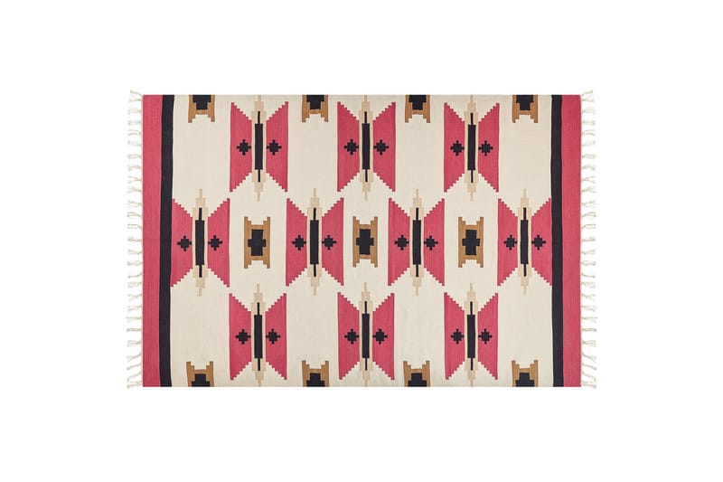 Garni Kelimtæppe 200x300 cm - Rød - Tekstiler - Tæpper - Orientalske tæpper - Kelimtæpper