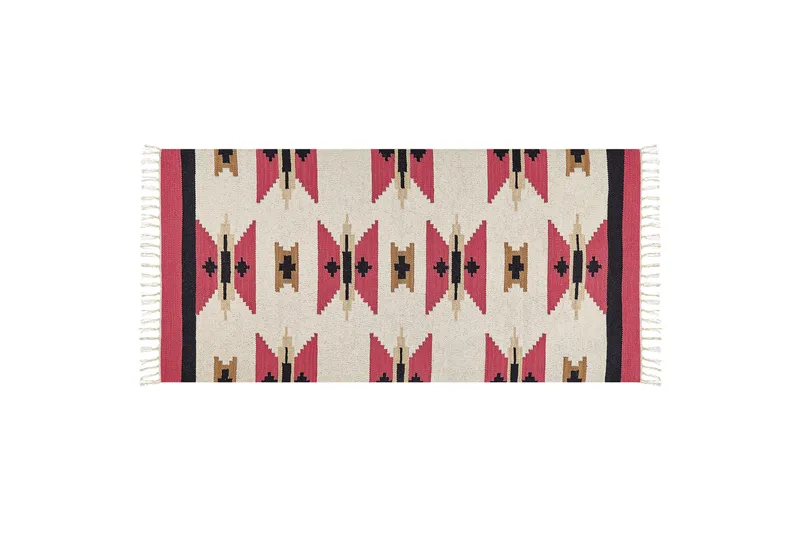 Garni Kelimtæppe 80x150 cm - Rød - Tekstiler - Tæpper - Orientalske tæpper - Kelimtæpper