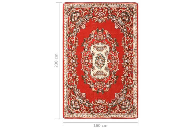 gulvtæppe med tryk 160x230 cm orientalsk flerfarvet - Flerfarvet - Orientalske tæpper - Persisk tæppe