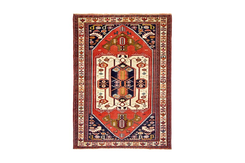 Håndknytten Exclusive persisk nåletæppe 122x167 cm Kelim - Kobber / Beige - Orientalske tæpper - Persisk tæppe