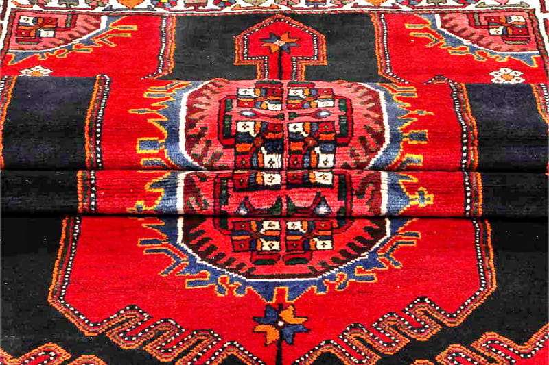 Håndknytten Exclusive persisk nåletæppe 115x272 cm Kelim - Mørkeblå / rød - Orientalske tæpper - Persisk tæppe