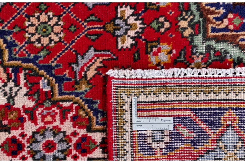 Håndknytten Persisk Patina tæppe 275x366 cm - Rød / mørkeblå - Orientalske tæpper - Persisk tæppe