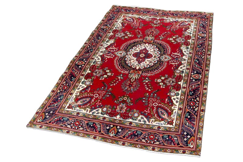 Håndknytten Persisk Patina tæppe 192x300 cm - Rød / mørkeblå - Orientalske tæpper - Persisk tæppe