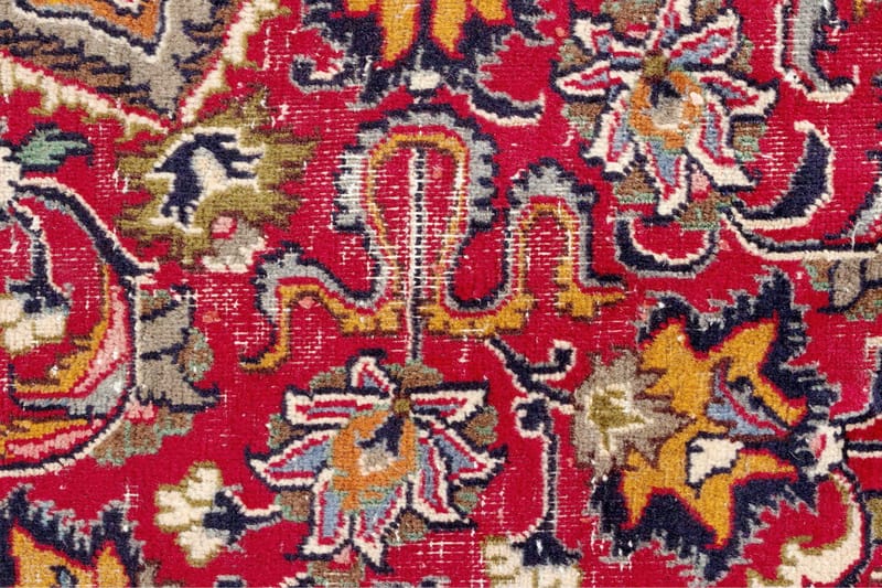 Håndknytten Persisk Patina tæppe 285x384 cm - Rød / mørkeblå - Orientalske tæpper - Persisk tæppe