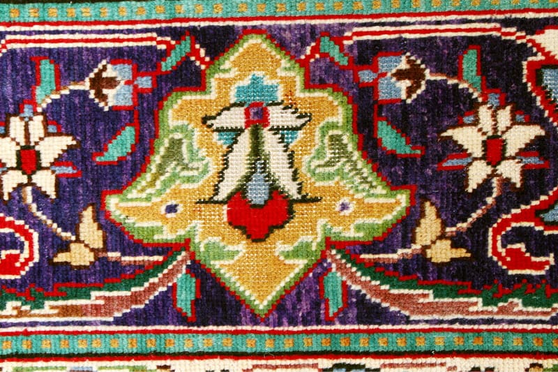 Håndknytten Persisk Patina tæppe 235x350 cm - Rød / mørkeblå - Orientalske tæpper - Persisk tæppe