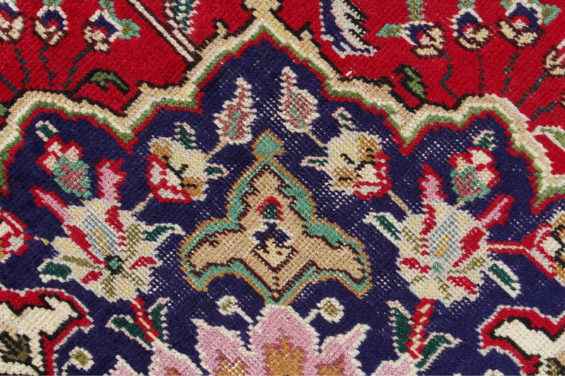 Håndknytten Persisk Patina tæppe 235x350 cm - Rød / mørkeblå - Orientalske tæpper - Persisk tæppe