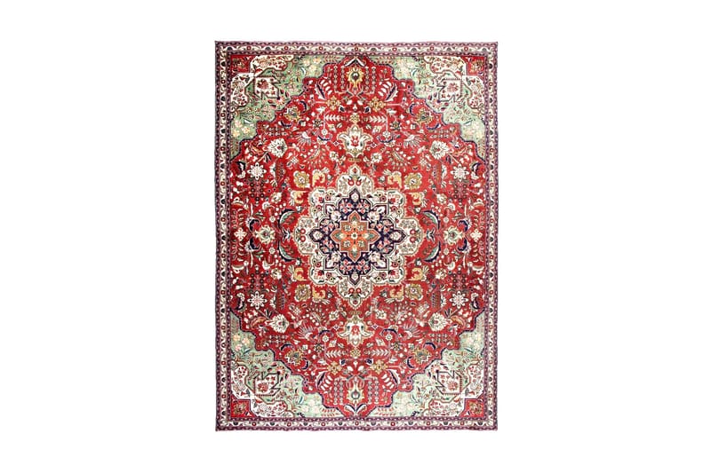 Håndknytten Persisk Patina tæppe 235x320 cm - Rød / grøn - Orientalske tæpper - Persisk tæppe