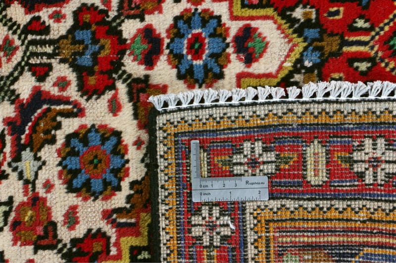 Håndknytten Persisk Patina tæppe 290x345 cm - Rød / mørkeblå - Orientalske tæpper - Persisk tæppe