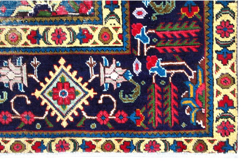 Håndknytten Persisk Patina tæppe 236x338 cm - Rød / mørkeblå - Orientalske tæpper - Persisk tæppe