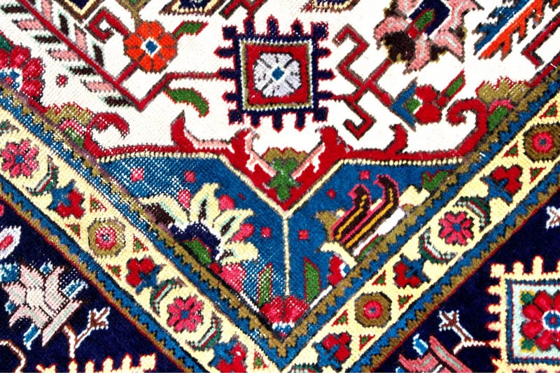 Håndknytten Persisk Patina tæppe 236x338 cm - Rød / mørkeblå - Orientalske tæpper - Persisk tæppe