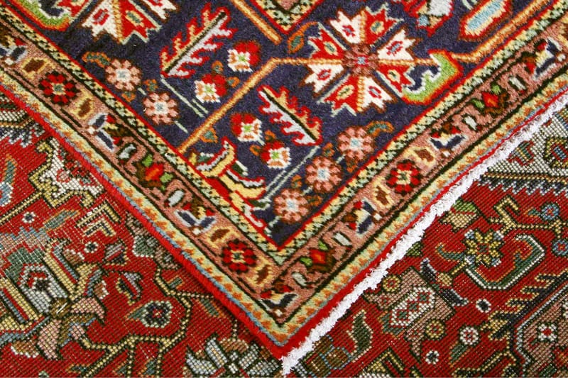 Håndknytten Persisk Patina tæppe 192x290 cm - Rød / mørkeblå - Orientalske tæpper - Persisk tæppe
