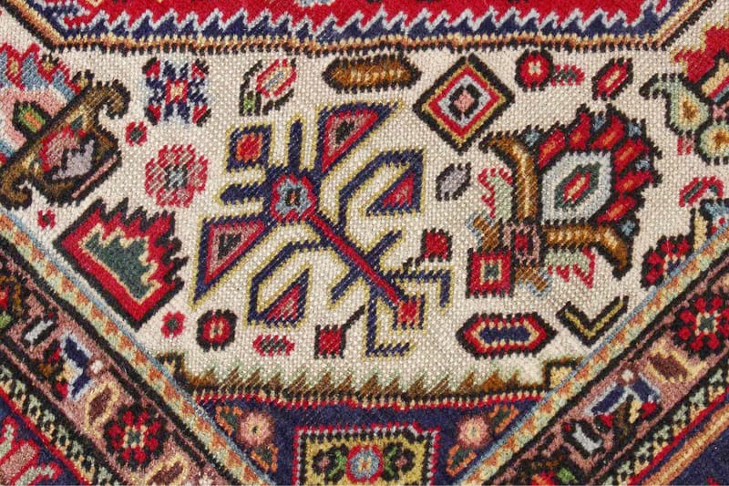Håndknytten Persisk Patina tæppe 192x290 cm - Rød / mørkeblå - Orientalske tæpper - Persisk tæppe