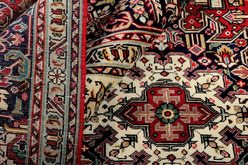 Håndknytten Persisk Patchwork Tæppe 195x293 cm Kelim - Rød / mørkeblå - Orientalske tæpper - Persisk tæppe