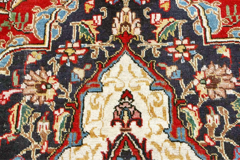 Håndknytten Persisk Patina tæppe 245x335 cm - Rød / mørkeblå - Orientalske tæpper - Persisk tæppe