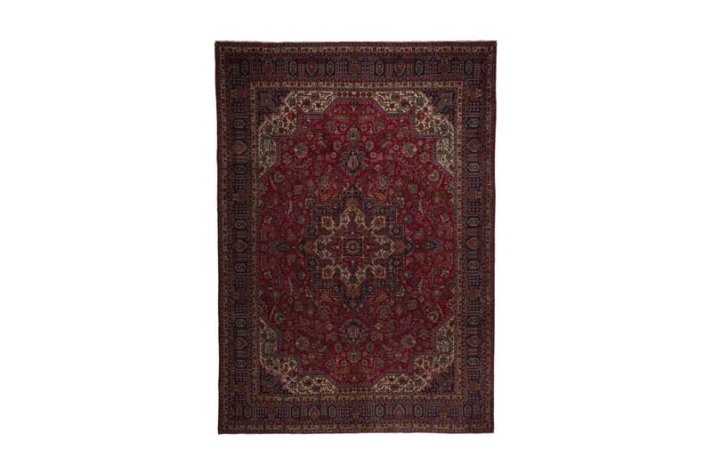 Håndknytten Persisk Patina tæppe 245x351 cm - Rød / mørkeblå - Orientalske tæpper - Persisk tæppe