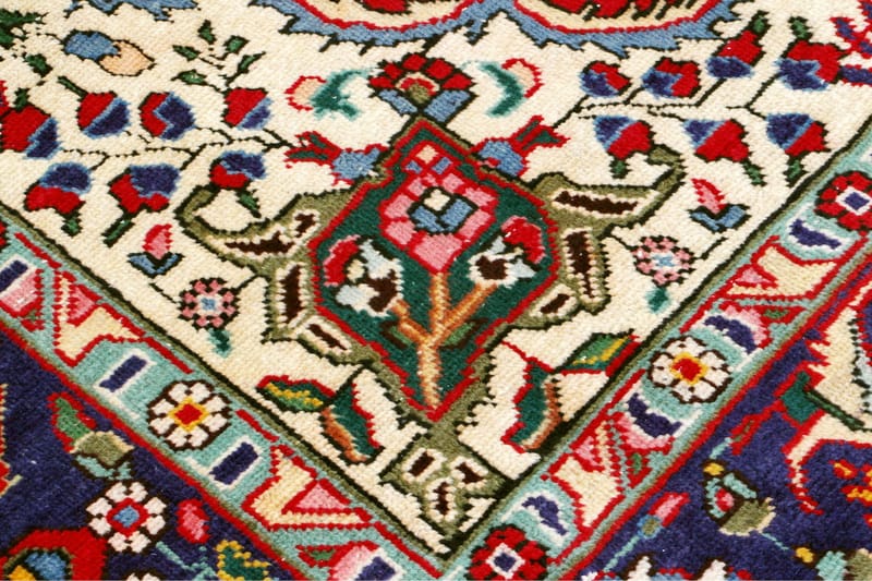 Håndknytten Persisk Patina tæppe 210x300 cm - Rød / mørkeblå - Orientalske tæpper - Persisk tæppe