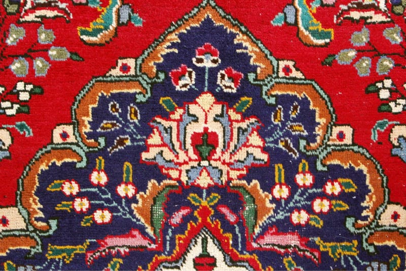 Håndknytten Persisk Patina tæppe 210x300 cm - Rød / mørkeblå - Orientalske tæpper - Persisk tæppe