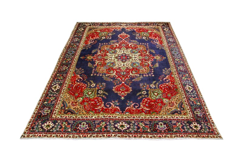 Håndknytten Persisk Patina tæppe 290x390 cm - Mørkeblå / rød - Orientalske tæpper - Persisk tæppe