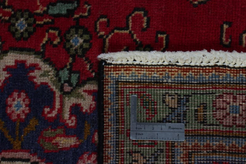 Håndknytten Persisk Patina tæppe 135x177 cm - Rød / blå - Orientalske tæpper - Persisk tæppe