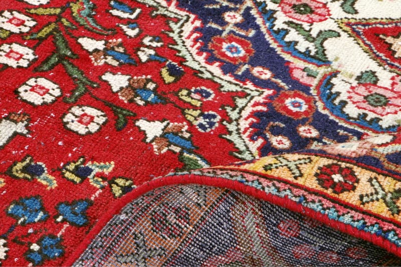 Håndknytten Persisk Patina tæppe 195x300 cm - Rød / mørkeblå - Orientalske tæpper - Persisk tæppe