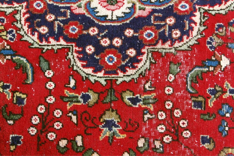 Håndknytten Persisk Patina tæppe 195x300 cm - Rød / mørkeblå - Orientalske tæpper - Persisk tæppe