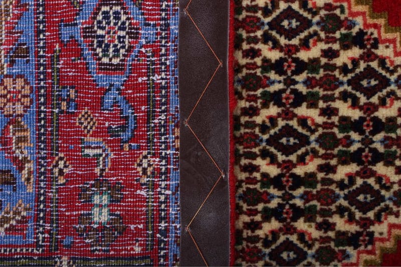 Håndknyttet Exclusive persisk dobbeltvævet tæppe 123x167 cm - Rød / blå - Orientalske tæpper - Persisk tæppe