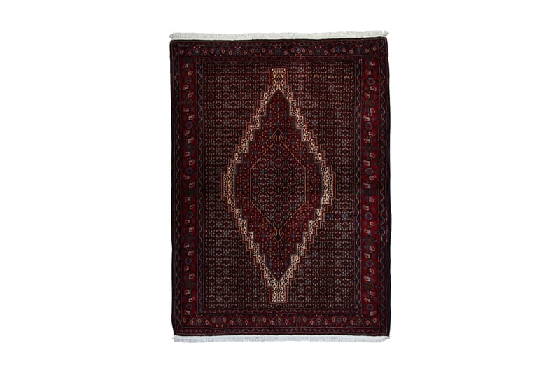 Håndknyttet Exclusive persisk dobbeltvævet tæppe 125x168 cm - Rød / Beige - Orientalske tæpper - Persisk tæppe