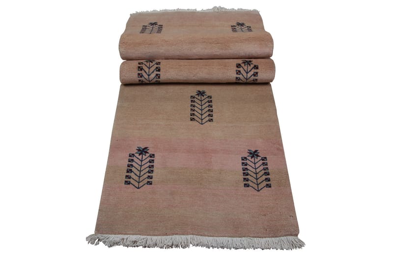 Håndknyttet Exclusive persisk tæppe 67x290 cm Gabbeh Mashhad - Beige / lyserød - Orientalske tæpper - Persisk tæppe