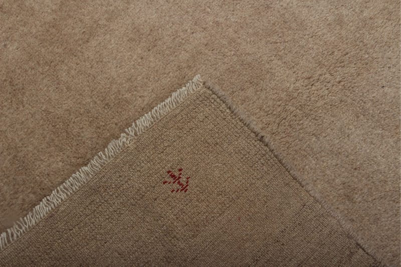 Håndknyttet Gabbeh Shiraz Uld Beige 140x189cm - Håndvævede tæpper - Orientalske tæpper - Persisk tæppe