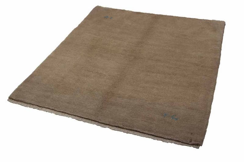 Håndknyttet Gabbeh Shiraz Uld Beige 154x178cm - Håndvævede tæpper - Orientalske tæpper - Persisk tæppe