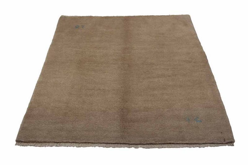 Håndknyttet Gabbeh Shiraz Uld Beige 154x178cm - Håndvævede tæpper - Orientalske tæpper - Persisk tæppe