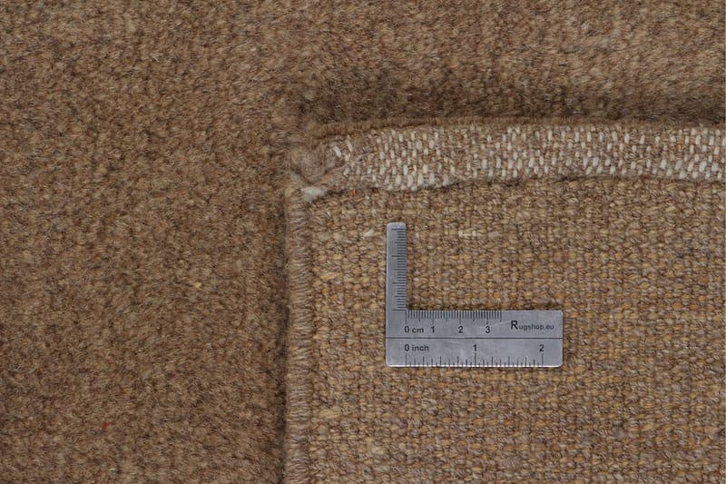 Håndknyttet Gabbeh Shiraz Uld Beige 155x183cm - Håndvævede tæpper - Orientalske tæpper - Persisk tæppe