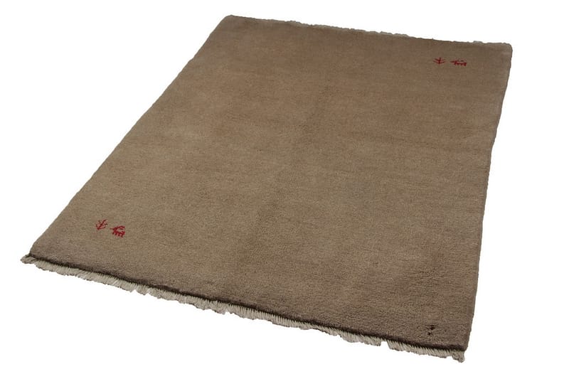 Håndknyttet Gabbeh Shiraz Uld Beige 162x188cm - Håndvævede tæpper - Orientalske tæpper - Persisk tæppe