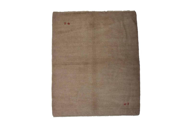 Håndknyttet Gabbeh Shiraz Uld Beige 162x190cm - Håndvævede tæpper - Orientalske tæpper - Persisk tæppe