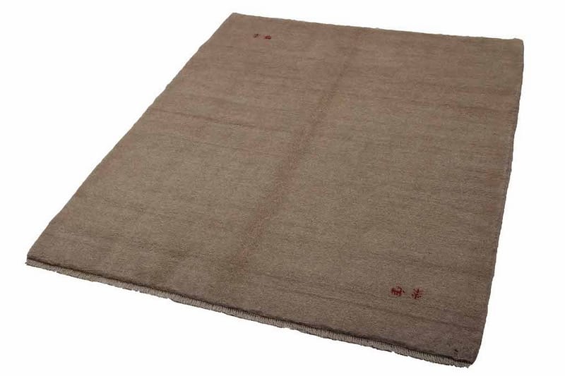 Håndknyttet Gabbeh Shiraz Uld Beige 162x190cm - Håndvævede tæpper - Orientalske tæpper - Persisk tæppe
