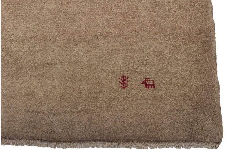 Håndknyttet Gabbeh Shiraz Uld Beige 178x232cm - Håndvævede tæpper - Orientalske tæpper - Persisk tæppe