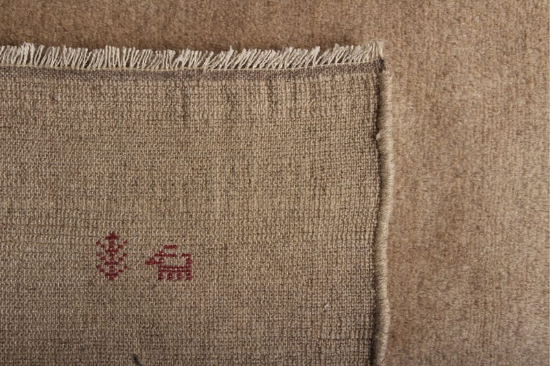 Håndknyttet Gabbeh Shiraz Uld Beige 178x232cm - Håndvævede tæpper - Orientalske tæpper - Persisk tæppe