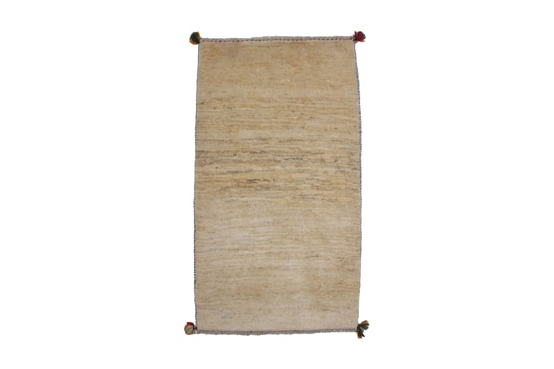 Håndknyttet Gabbeh Shiraz Uld Beige 79x145cm - Håndvævede tæpper - Orientalske tæpper - Persisk tæppe