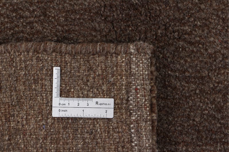 Håndknyttet Gabbeh Shiraz Uld Brun 154x194cm - Håndvævede tæpper - Orientalske tæpper - Persisk tæppe