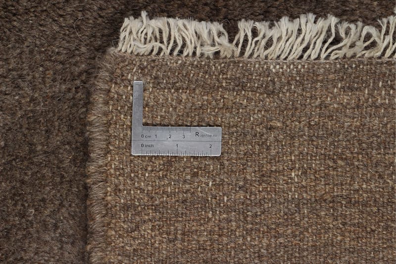 Håndknyttet Gabbeh Shiraz Uld Brun 155x183cm - Håndvævede tæpper - Orientalske tæpper - Persisk tæppe