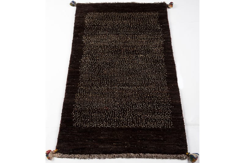 Håndknyttet Gabbeh Shiraz Uld Brun / Creme 71x138cm - Håndvævede tæpper - Orientalske tæpper - Persisk tæppe