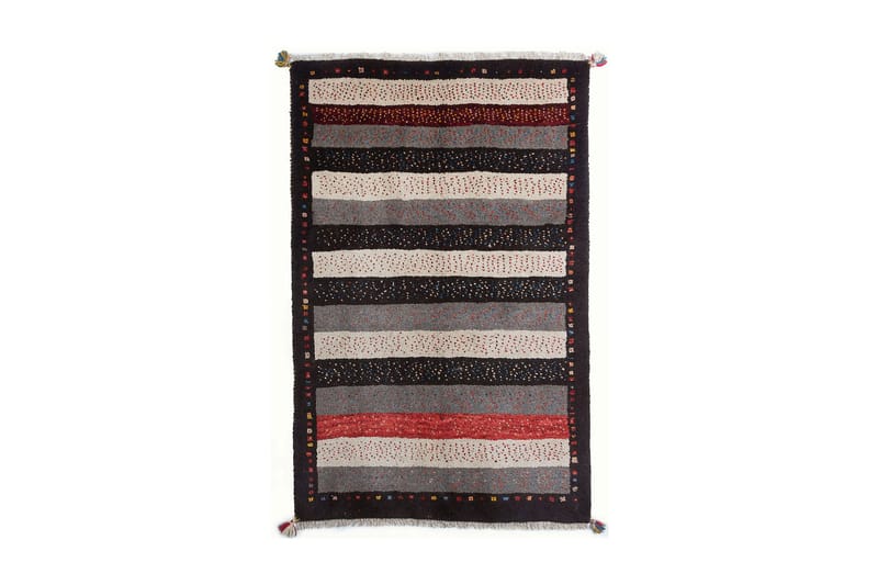 H�åndknyttet Gabbeh Shiraz Uld Brun / Grå 98x155cm - Håndvævede tæpper - Orientalske tæpper - Persisk tæppe