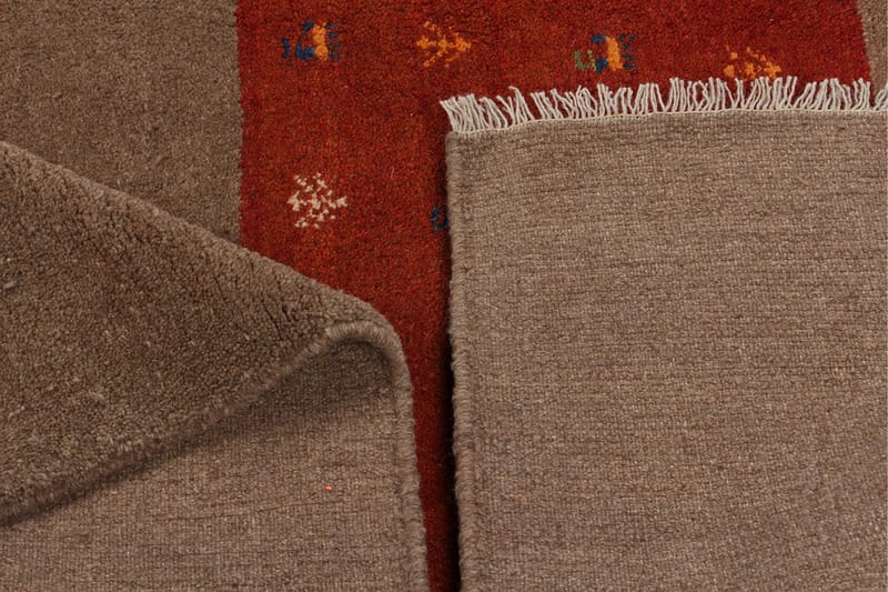 Håndknyttet Gabbeh Shiraz Uld Brun / Rød 185x233cm - Håndvævede tæpper - Orientalske tæpper - Persisk tæppe