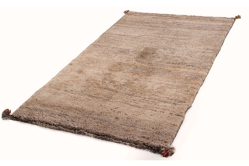 Håndknyttet Gabbeh Shiraz uld creme / Grå 102x175cm - Håndvævede tæpper - Orientalske tæpper - Persisk tæppe