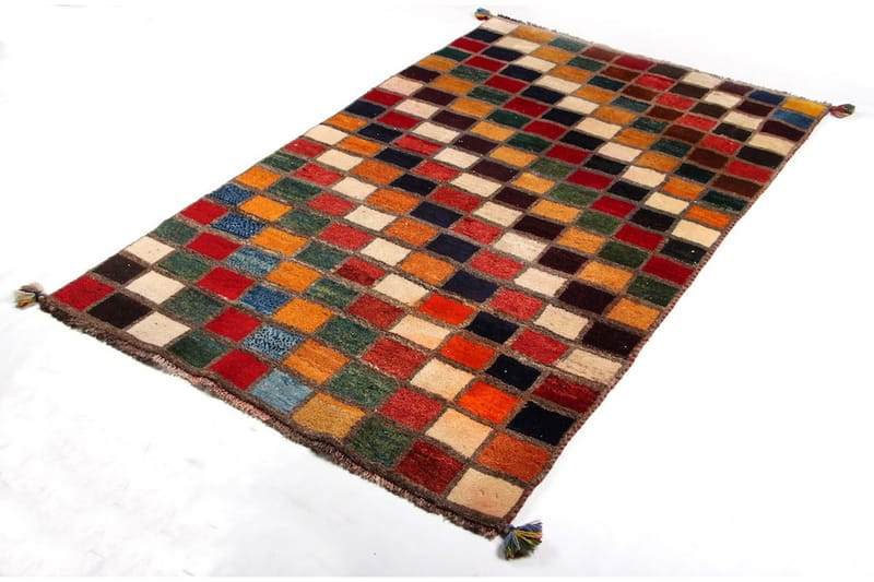 Håndknyttet Gabbeh Shiraz uld flerfarvet 112x181cm - Håndvævede tæpper - Orientalske tæpper - Persisk tæppe