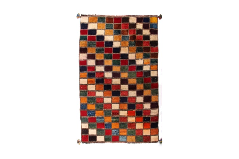 Håndknyttet Gabbeh Shiraz uld flerfarvet 112x181cm - Håndvævede tæpper - Orientalske tæpper - Persisk tæppe