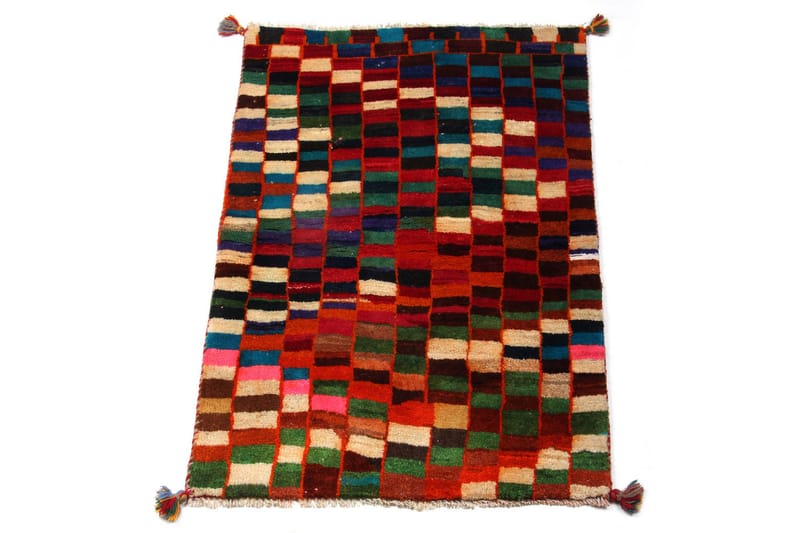 Håndknyttet Gabbeh Shiraz uld Flerfarvet 77x117cm - Håndvævede tæpper - Orientalske tæpper - Persisk tæppe