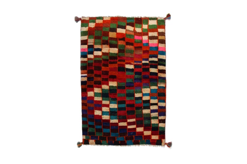 Håndknyttet Gabbeh Shiraz uld Flerfarvet 77x117cm - Håndvævede tæpper - Orientalske t�æpper - Persisk tæppe
