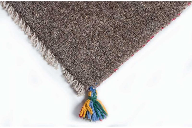 Håndknyttet Gabbeh Shiraz Uld Grå 105x167cm - Håndvævede tæpper - Orientalske tæpper - Persisk tæppe