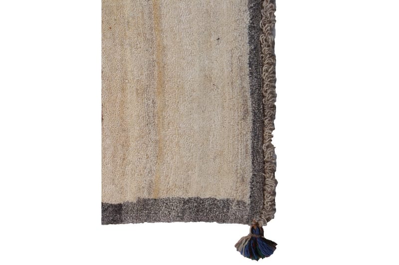 Håndknyttet Gabbeh Shiraz Uld Grå/ Creme 72x173cm - Håndvævede tæpper - Orientalske tæpper - Persisk tæppe